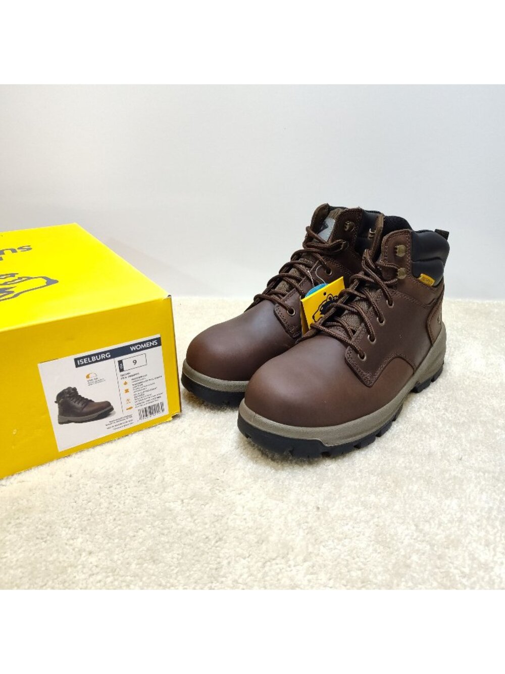 Herman Survivors Womens US 9 Iselburg Brown Steel Toe Waterproof Work Boots NIB
